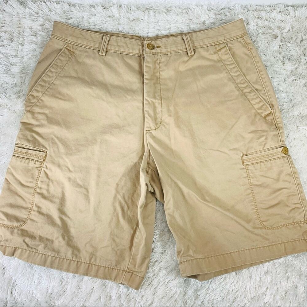 Tasso Elba Khaki Cargo Shorts Sz 34